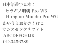 ヒラギノ明朝 Pro W6
